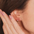 Lavande | Argent sterling 925 | Boucles d'oreilles créoles en forme de galets de verre de sirène